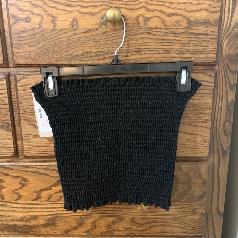Sparkly black tube top